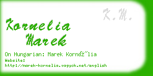 kornelia marek business card
